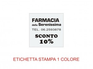 Etichette adesive per farmacie e parafarmacie (mm 25x25) (cod. 29P)
